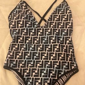 New Fendi Swimsuit Black & White